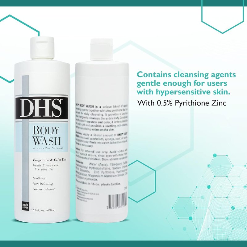 DHS Body Wash - Refreshing Cleanser for All Skin Types | 16 fl. oz.