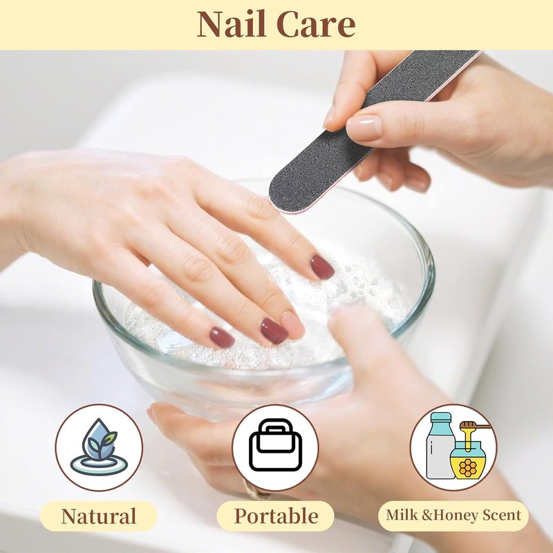 Skiennix Manicure Spa Balls - Milk & Honey Moisturizing Soak Tablets | 80 Count Cuticle Softener for Hands & Feet