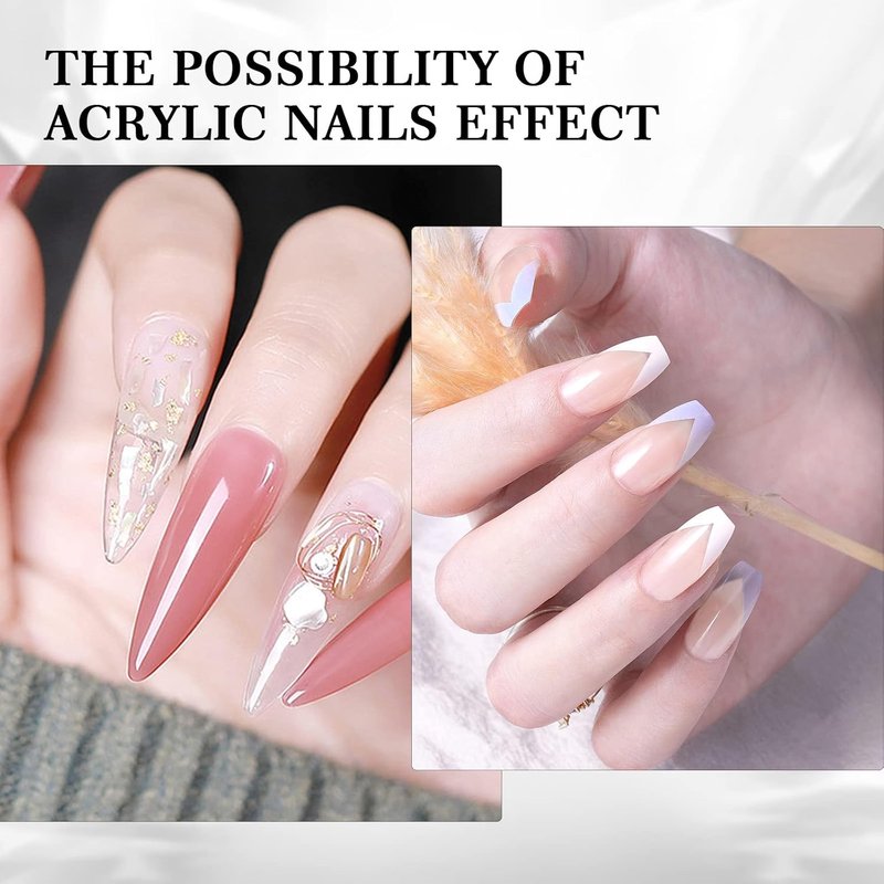 Saviland Clear Acrylic Powder - 5.29oz Bubble-Free Formula for Long-Lasting French Manicure