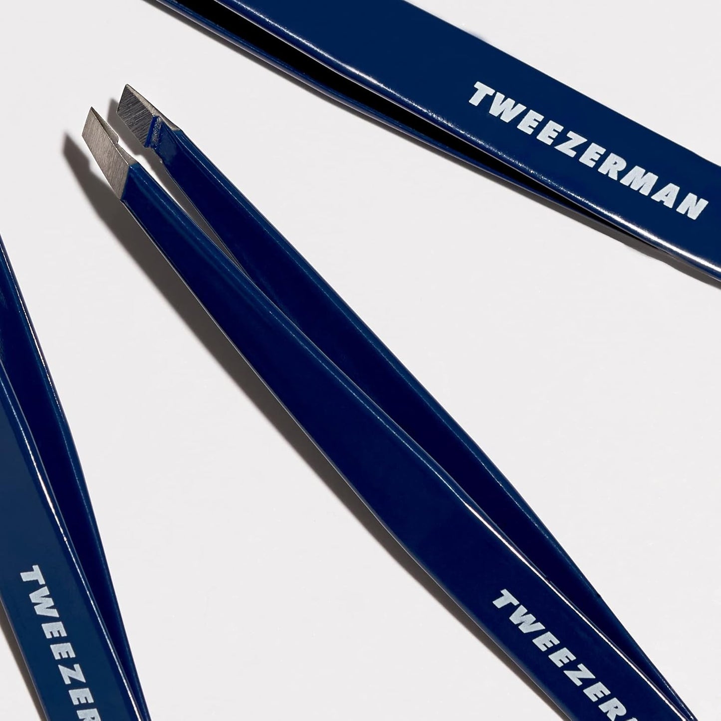 Tweezerman Slant Tweezer - Evening Blue Stainless Steel Hair Removal Tool