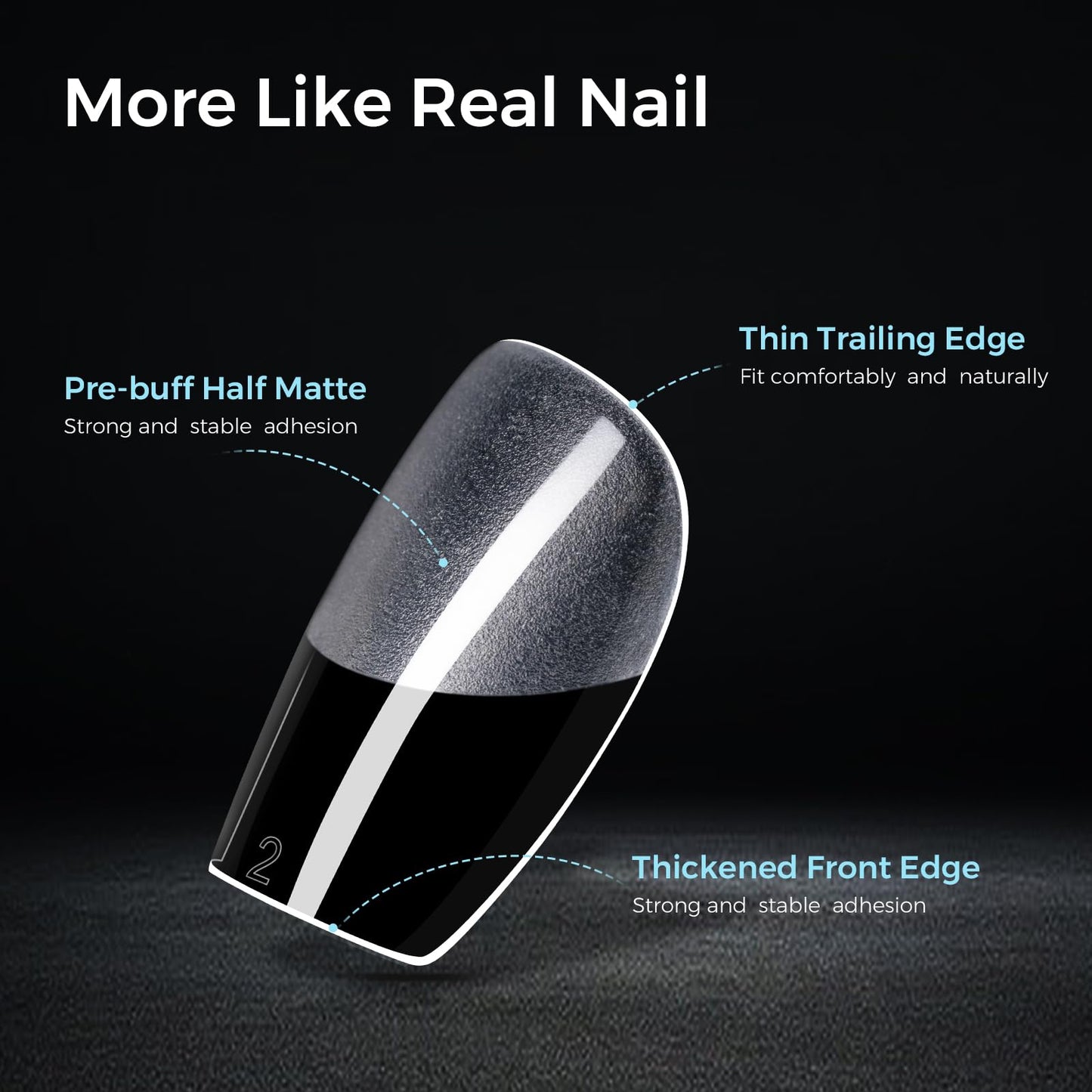 TOMICCA Extra Short Coffin Nail Tips 15 Sizes 240Pcs Acrylic Nails Pre-shape Gel Nail Tips Full Cover Clear Nails For for Beginners and Professionals Nail Extension, Home DIY Salon