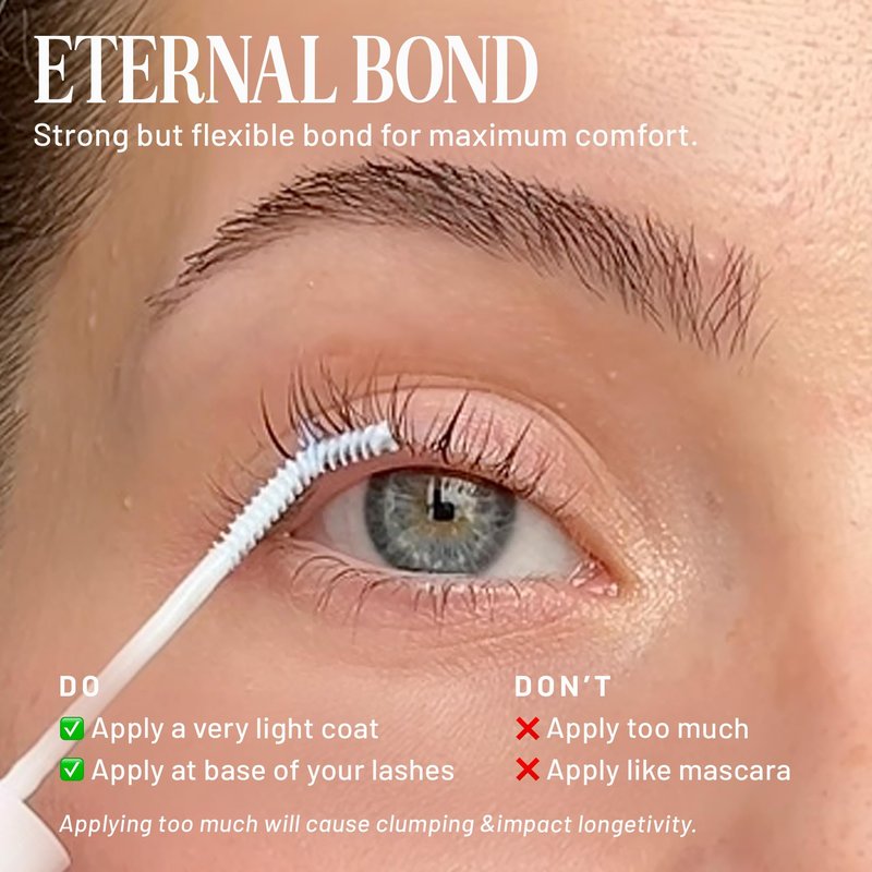 Lilac St - Eternal Bond (Clear) Lash Glue & Lash Crystal Coat - Long Lasting & Fast Drying Lash Glue - Sealant for Extended Lash Wear, Reduce Stickiness & Keeps Lashes Clean - Waterproof, Vegan