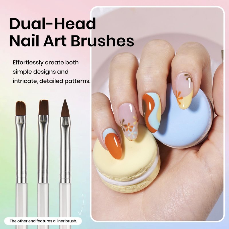 Beetles 31pcs Nail Art Brushes, Dotting Tools, Nail Art Pens, Dust Brush, Striping Liner Fingernail Drawing Pens with Palette Holder All in One for Starter Manicure Design Set