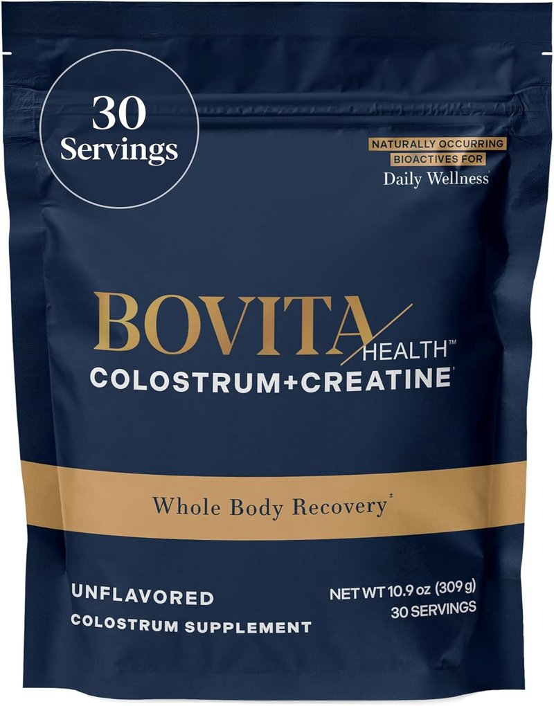 Calf-First Colostrum + Creatine Powder Supplement - 3g Bovine Colostrum & 5g Creatine, Unflavored, 30 Servings