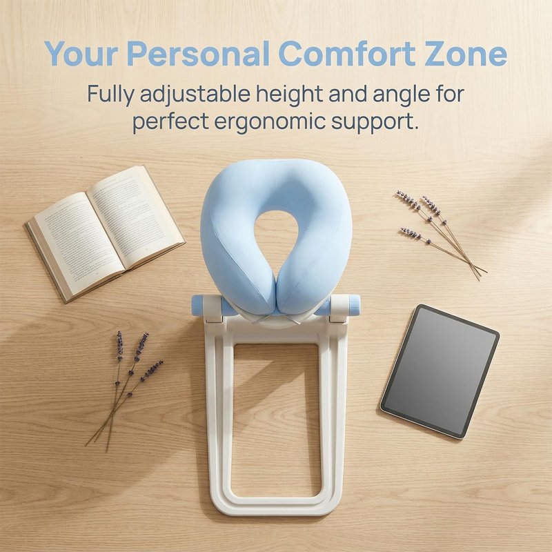Adjustable Massage Headrest for Bed - Portable Face Cradle for Home & Spa | Ideal for Eye Surgery Recovery