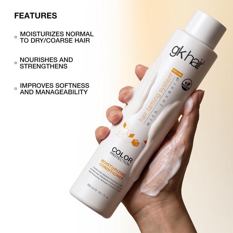 GK HAIR Hydrate Moisturizing Conditioner for Dry Damaged Colored Hair Protection Deep Conditioning with Keratin Frizz Control Smooth Healthy All Hair Sulfate Free Women and Men – 10.1 Ounce