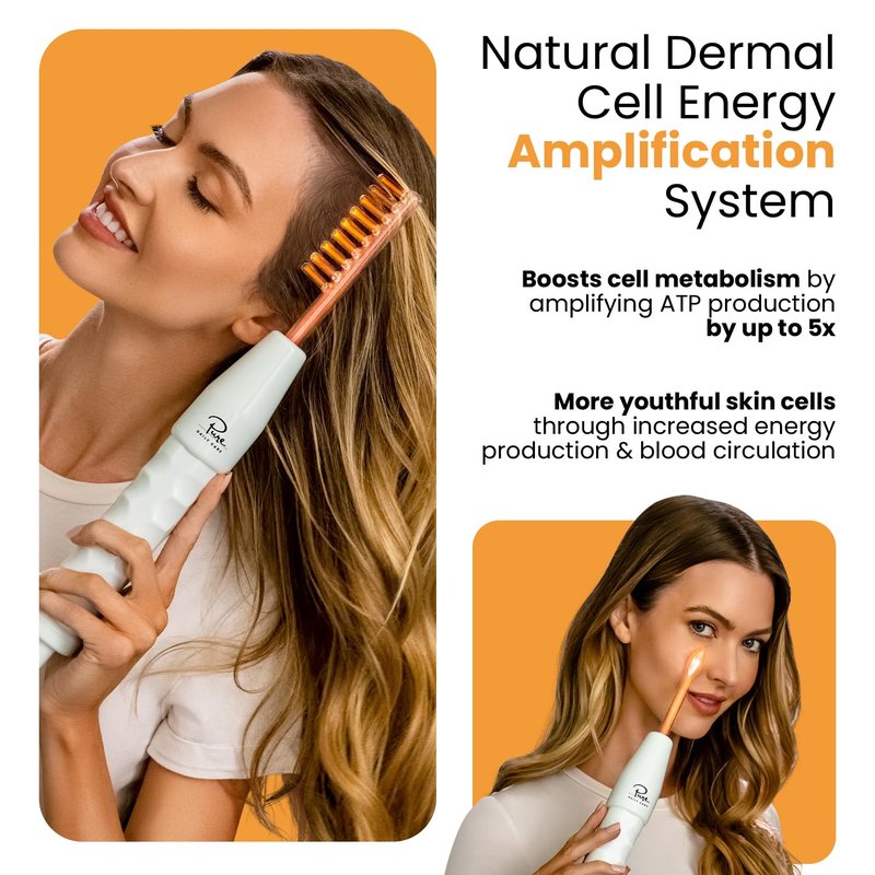 Pure Daily Care NuDerma Handheld Skin Therapy Wand Machine w/Neon – Anti-Aging - Skin Tightening - Wrinkle Reducing - Dark Circles – Clarifying - Hair & Scalp Stimulator