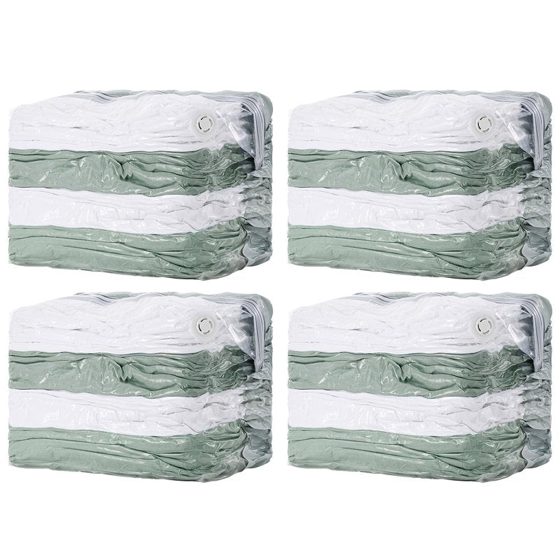 LEVERLOC Vacuum Storage Bags, Jumbo Cube 4 Pack (31x40x15 Inch), Closet Organizers and Storage Vacuum Sealer Bag for Beddings Comforters Blankets Quilts Pillows Clothes