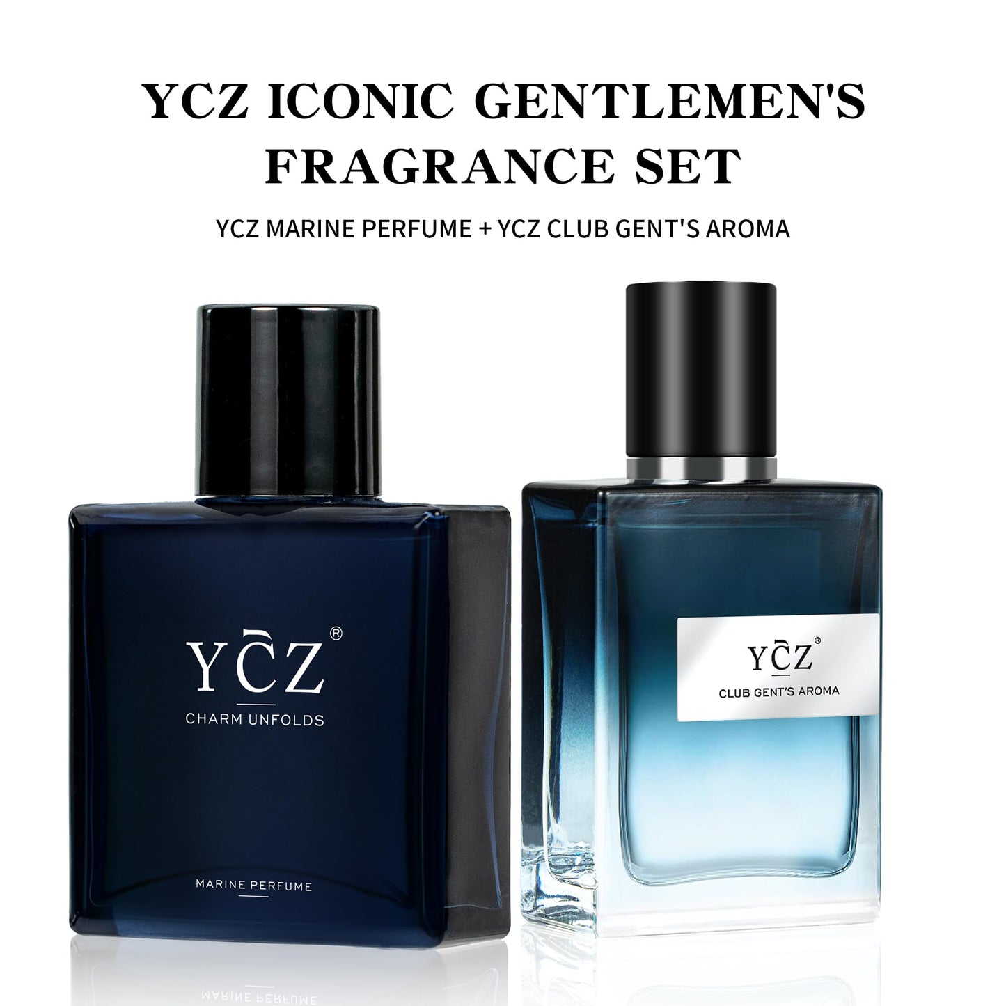 Ycz Cologne for Men Set, 1.7oz(50ml) Bottled Marine Perfume and Club Men Perfume Sophisticated Woody Citrus Scent, Highquality Long Lasting, Sleek Bottle Design, Ideal Special Occasions Ideal Gift