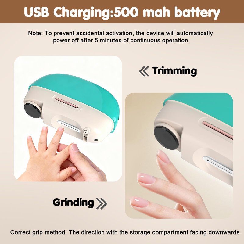 Adjustable Blade Opening Electric Nail Clipper for Thick & Thin Nails, Electric Nail Clippers for Seniors & Adults, Baby Electric Nail Trimmer, Automatic Nail Clipper for Nail (White)