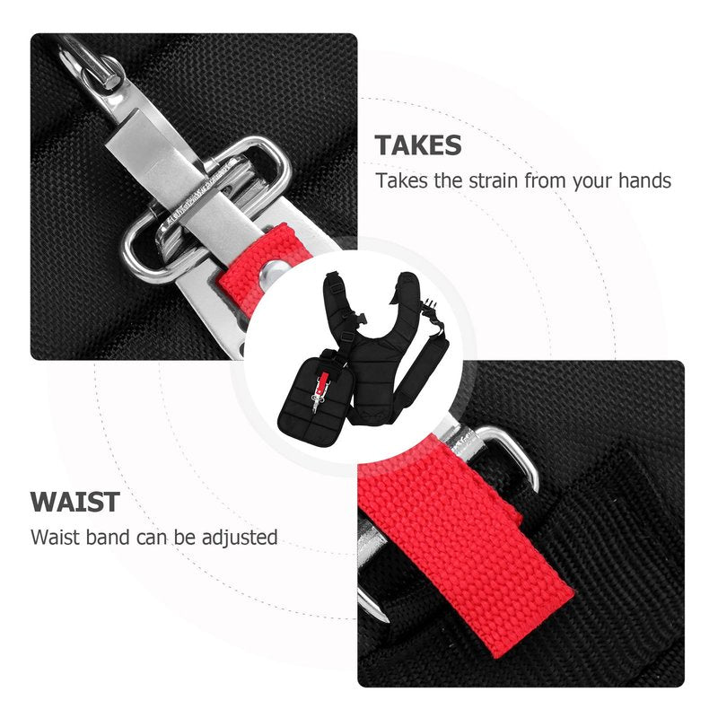 Cabilock Strimmer Cutter Strap Double Shoulder Harness Strap Padded Belt Trimmer Harness Strap Double Shoulder for Brush Cutter or Pruner Strap Gardenning Shoulder Harness Strap