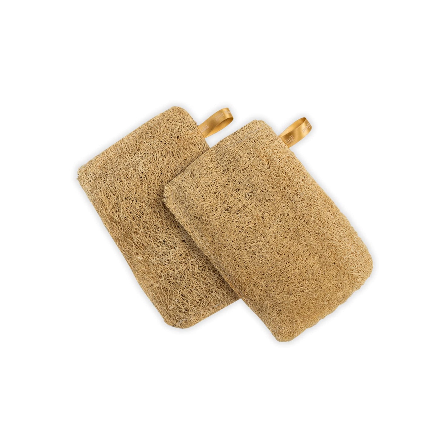 Nat Habit - Back to Natural Secrets Everyday Natural Sun Dried Bath Loofah, Body Sponge & Scrubber for Men & Women, Organic Luffa for Bath Shower Skin Exfoliation 2 Count (Pack of 1) Brown