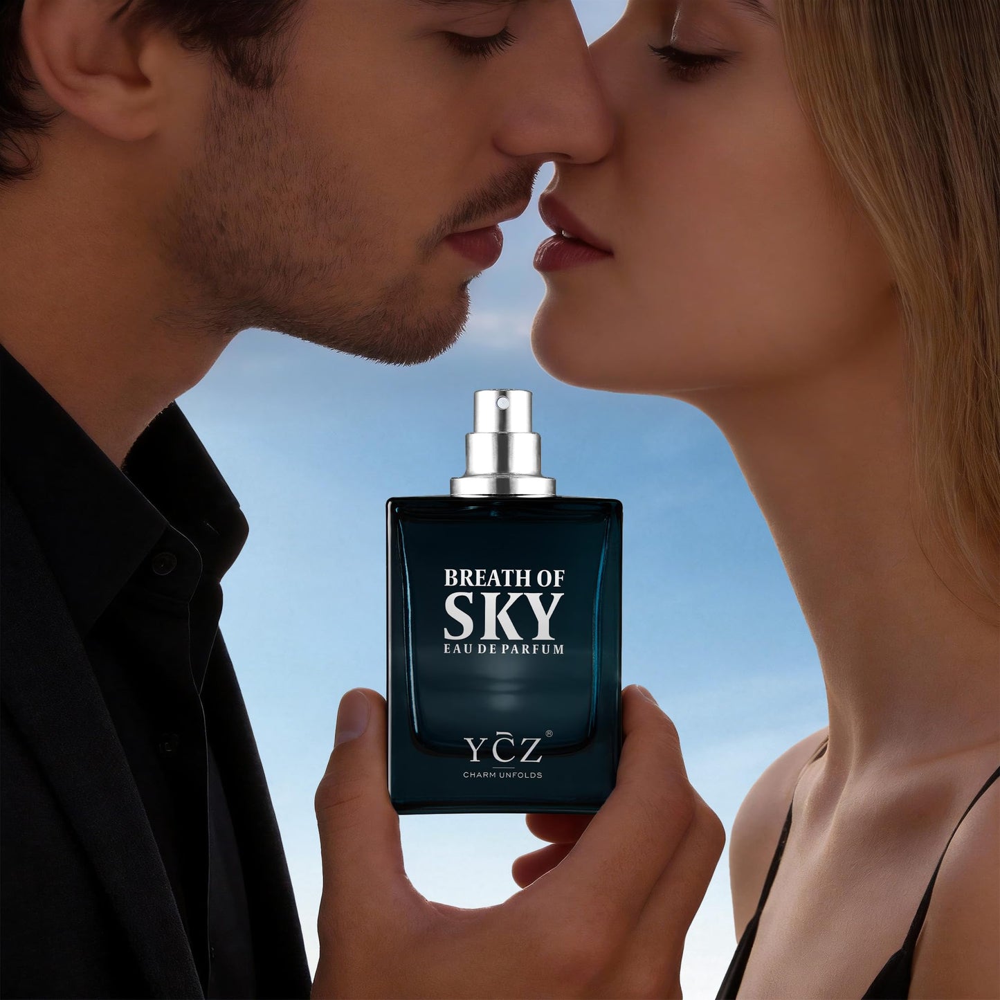 Ycz SKY Cologne for Men, 1.7oz Long-Lasting Eau de Parfum -Aromatic Woody Scent with Orange Blossom & Rose, Amber & Cedarwood Base, Fresh Masculine for Daily Wear, Date Night & Special Occasions