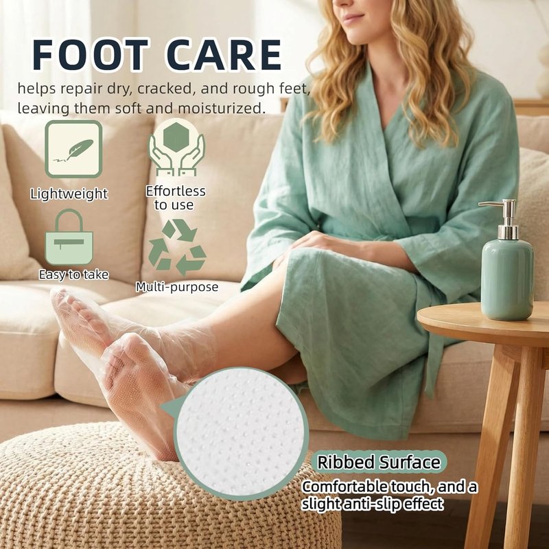 Skiennix Disposable Foot Covers - Thick Thermal Therapy Liners for Paraffin Bath | 12.2" L x 6.7" W (Pack of 100)