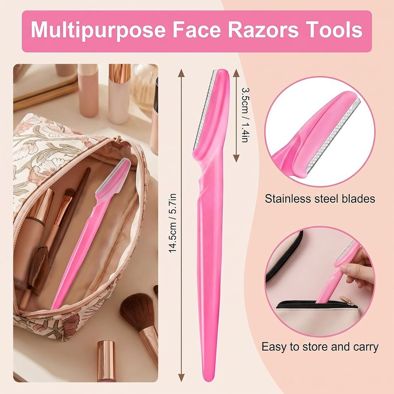 Eyebrow Razor - Multipurpose Face Shaver for Women & Men | 12 Pcs with Protective Cover