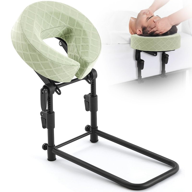 Qunclay Massage Headrest for Face Bed Adjustable Massage Cradle Home 17" Height Bed Massages Head Holder Portable Head Rest Table Kit Sleeping Mattress Comfortable Face Down Pillow After Eye Surgery