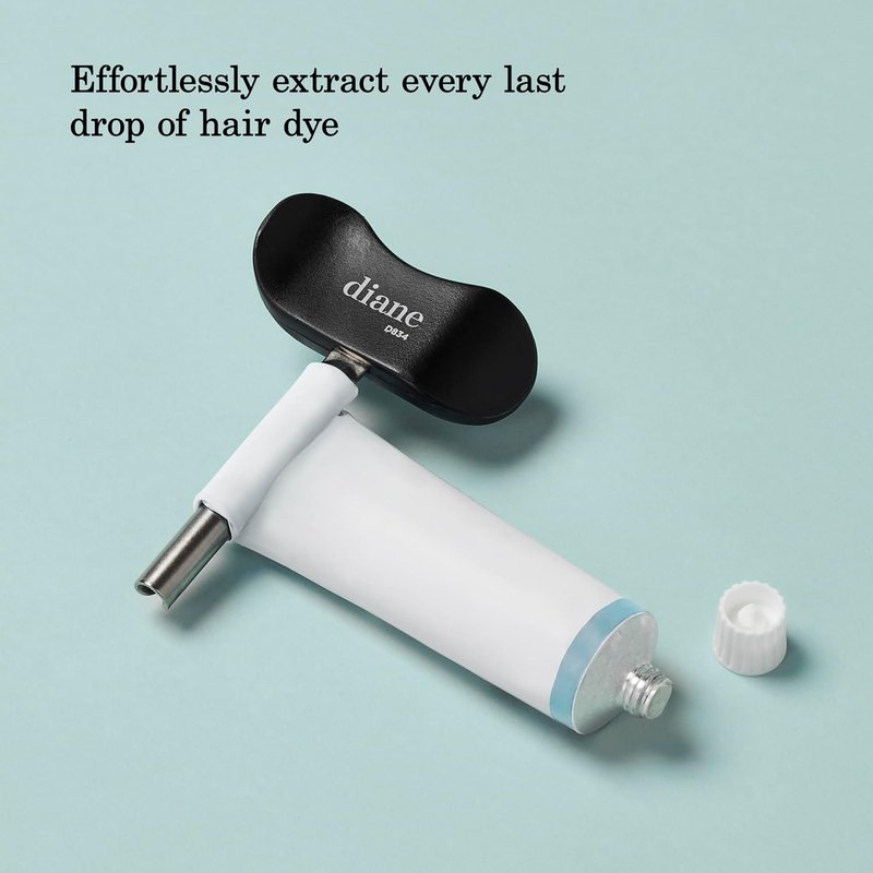 Ergonomic Hair Dye Tube Squeezer - Diane Pro Grip Color Key | Essential Tool for Salon Professionals & Home Colorists - Black