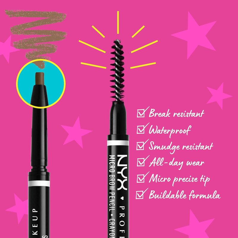 NYX Micro Brow Pencil - Precise Eyebrow Pencil for Defined Brows | Chocolate Shade