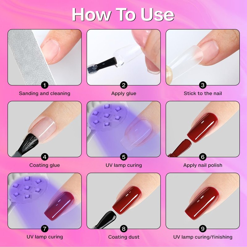 LIORA UV LED Nail Lamp: Portable USB 6W Flexible Gooseneck Desk Lamp with Clamp, Flash Cure Gel Nail Dryer for Home DIY & Salon Use