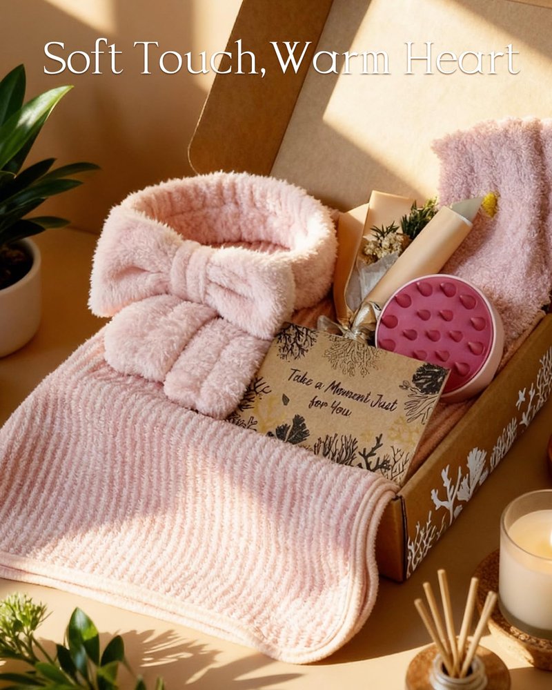 Coralogo Rose Spa Gift Baskets - Natural Pampering Spa Set, Self-Care Get Well Soon Thinking of You Basket,Thank You Gifts, Unique 11pcs Gift Set for Women Wife Mom Her Birthday