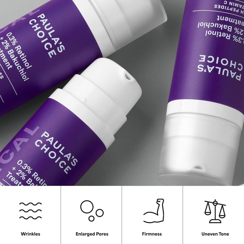 Paula's Choice Clinical Retinol & Bakuchiol Face Serum - Anti-Aging Treatment for Deep Wrinkles, 1 oz