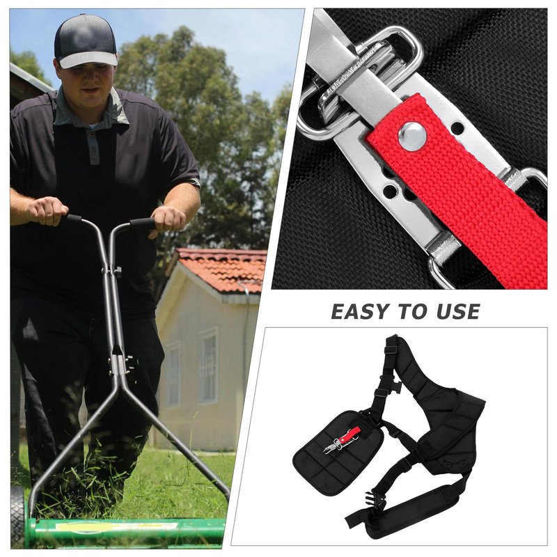 Cabilock Strimmer Cutter Strap Double Shoulder Harness Strap Padded Belt Trimmer Harness Strap Double Shoulder for Brush Cutter or Pruner Strap Gardenning Shoulder Harness Strap