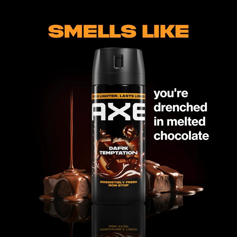 AXE Body Spray 4 Count Dark Temptation 48 Hour All Over Fresh Aluminum Free 2.9 oz