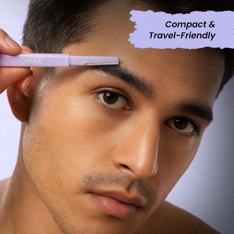 Double-Ended Face Razor for Women – Eyebrow & Dermaplaning Tool | 6 Pack = 12 Blades Stainless Steel | Peach Fuzz Remover & Exfoliator for Smooth, Glowing Skin