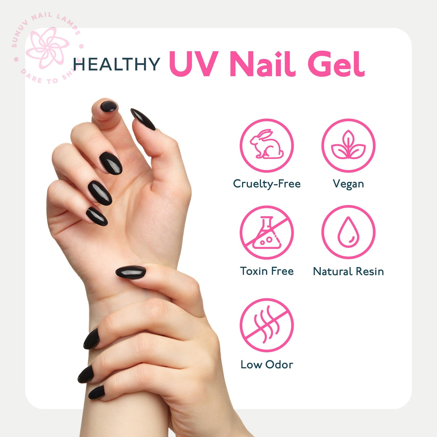 SUNUV 15ml Gel Top Coat and Base Coat Set, Hema Free Gel Nail Polish Kit 2 Pack, Art Manicure UV Nail Lamp No Wipe High Gloss Gifts for Women