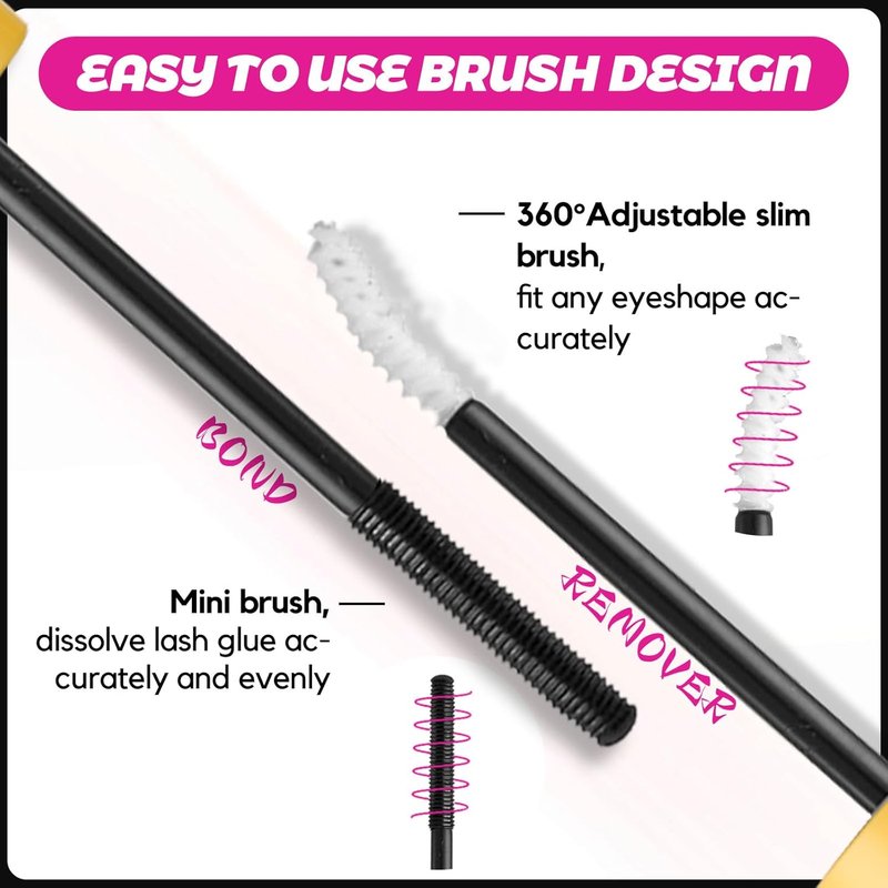 GAQQI Lash Bond & Remover - Waterproof Eyelash Glue for DIY Extensions | Strong Hold 72H+, 10ml