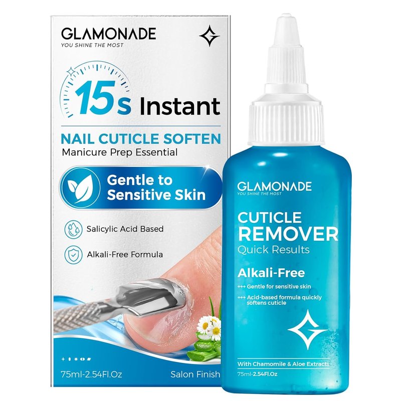 Instant Cuticle Remover Gel - Fast-Acting Softener with Salicylic Acid | Gentle for Sensitive Skin, Professional Nail Care