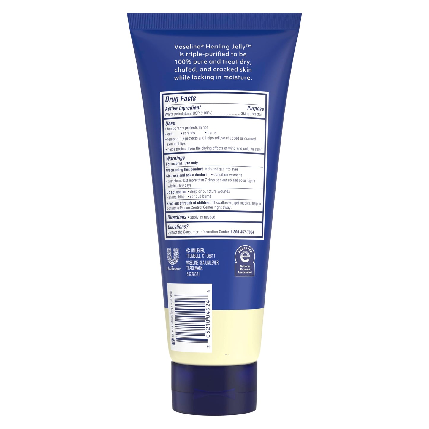 Vaseline Original Healing Jelly 100% White Petrolatum Skin Protectant 1 ct for Mess-Free Moisturizing On-the-Go, with 3x Purified Purity-Guaranteed Formula, 6.8 OZ