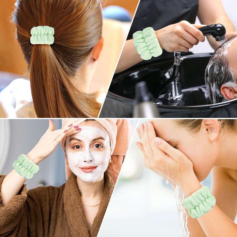 2 Pcs Wrist Bands for Washing Face-Dorbetar, Microfiber Wrist Towels for Washing Face, Spa Wristbands for Washing Face, Face Wash Wristbands, Arm Bands for Washing Face for Woman and Children