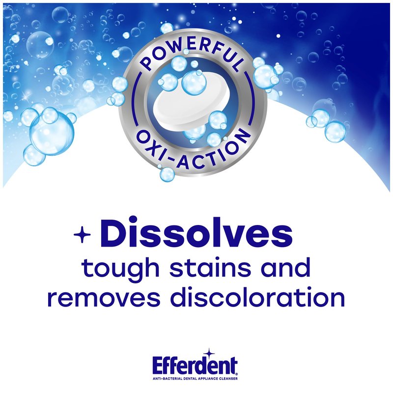 Efferdent Retainer Cleaner Tablets for Aligners, Mouth Guards & Night Guards, Clean & Bright, 120 Count, 3-Minute Daily Retainer Cleaner, Tough Stain & Odor Remover for Dental Appliances