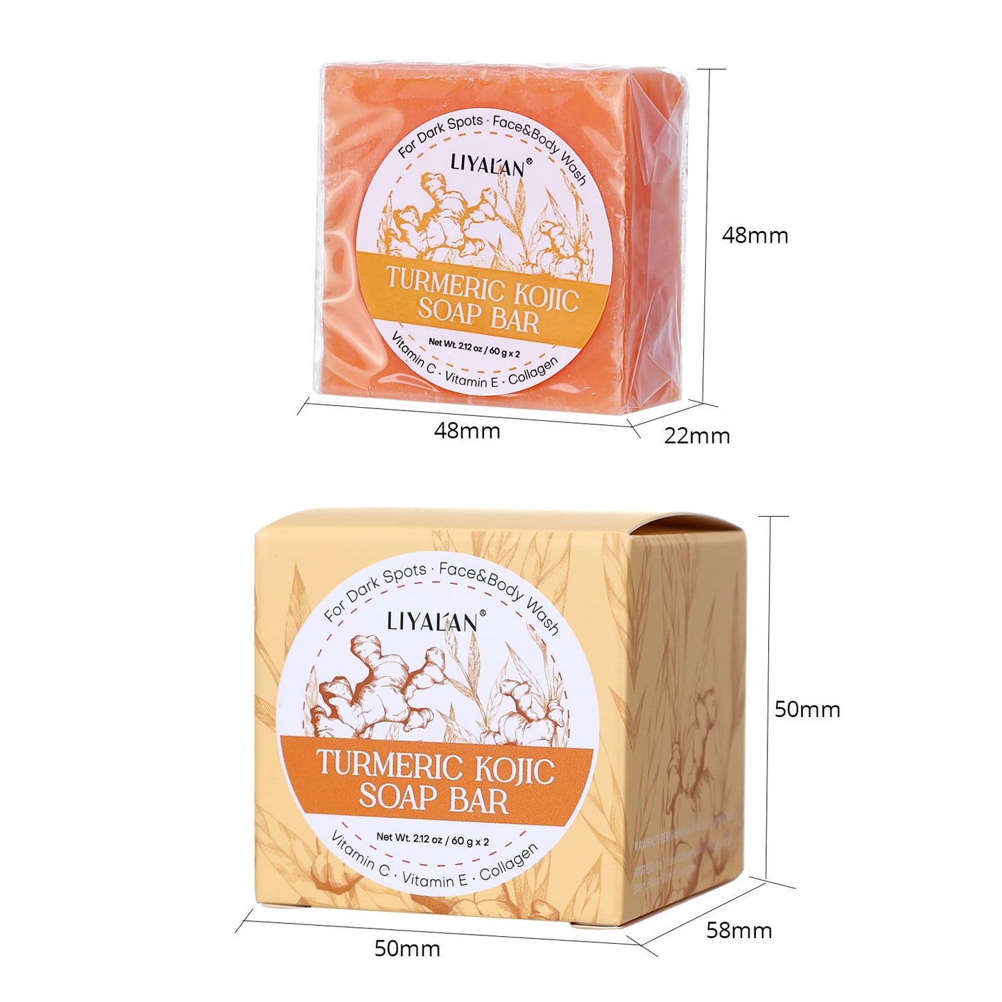 LIYALAN Turmeric Soap Bar