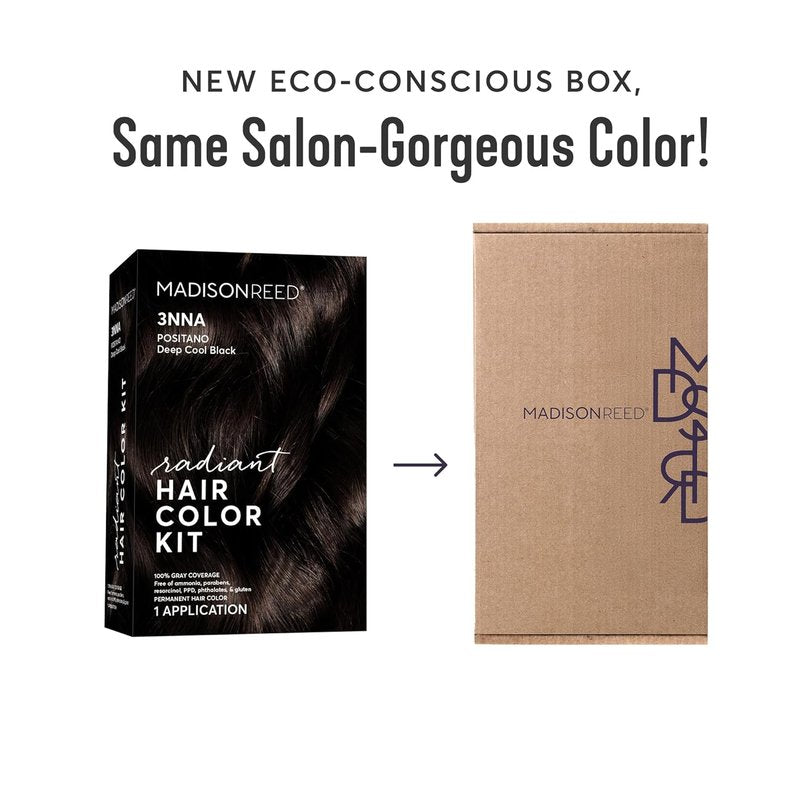Madison Reed Radiant Hair Color Kit - 3NNA Cool Black-Brown Permanent Dye | PPD-Free, Ammonia-Free, 1 Pack