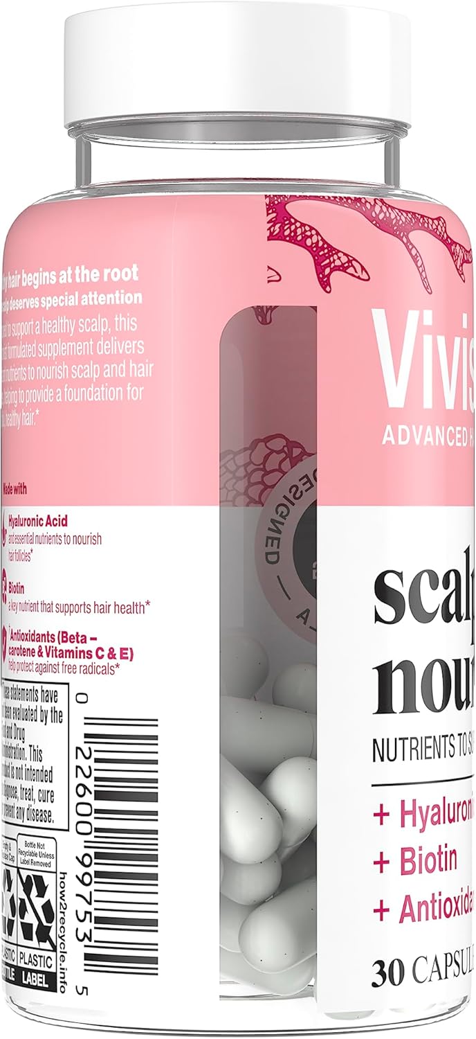 Viviscal Scalp Nourish Supplement - Nutrient Blend for Scalp Health & Hair Growth | 30 Count