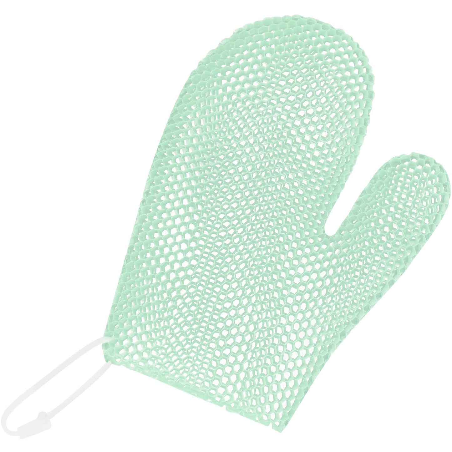 Honeycomb Exfoliating Bath Gloves - Microfiber for Enhanced Blood Circulation & Soft, Smooth Skin for All Skin Types (Green - Glove)