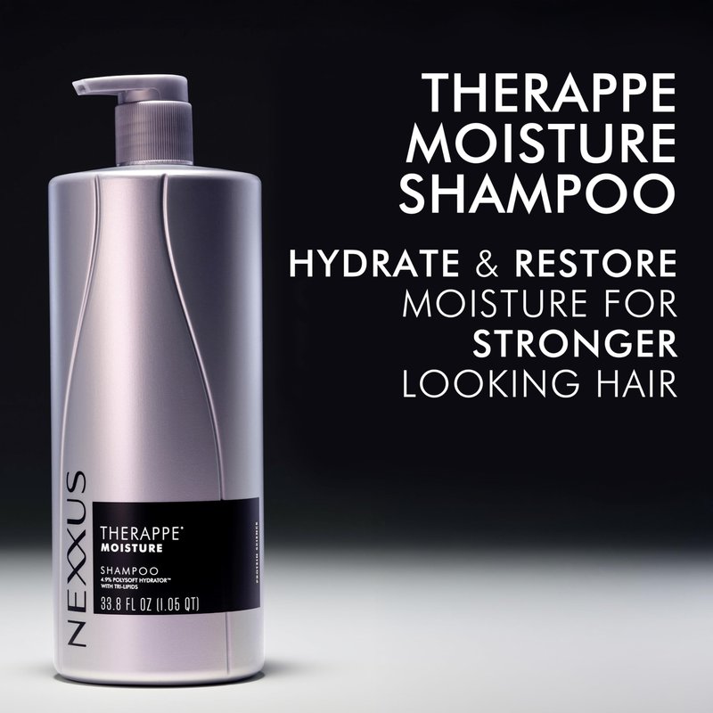 Nexxus Therapee Shampoo for Ultimate Moisture for Dry Hair Powered by POLYSOFT HYDRATOR Technology with Tri-lipids 33.8 oz