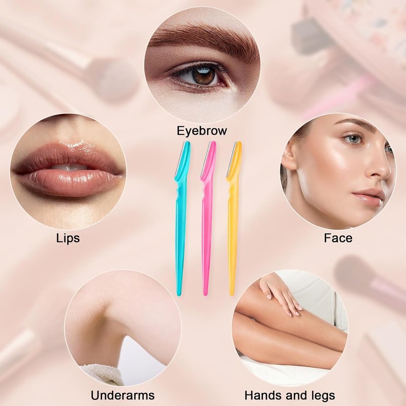 Eyebrow Razor - Multipurpose Face Shaver for Women & Men | 12 Pcs with Protective Cover