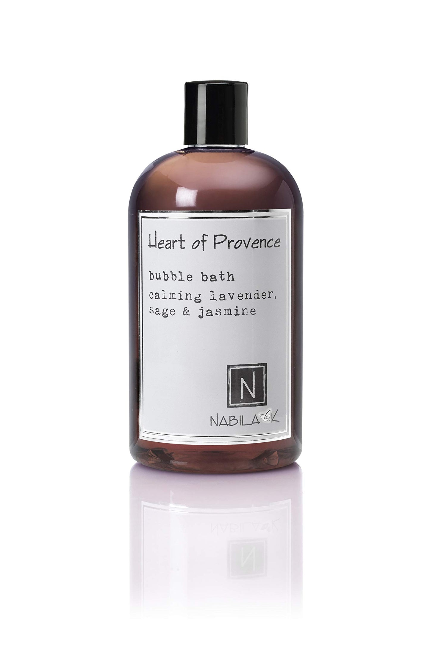 Nabila K Heart of Provence Bubble Bath with Lavender, Sage & Jasmine | Natural & Organic, Sulfate-Free, Tear-Free | Luxury Aromatherapy Bath Soak for Sensitive Skin | for Women & Men, 16 oz