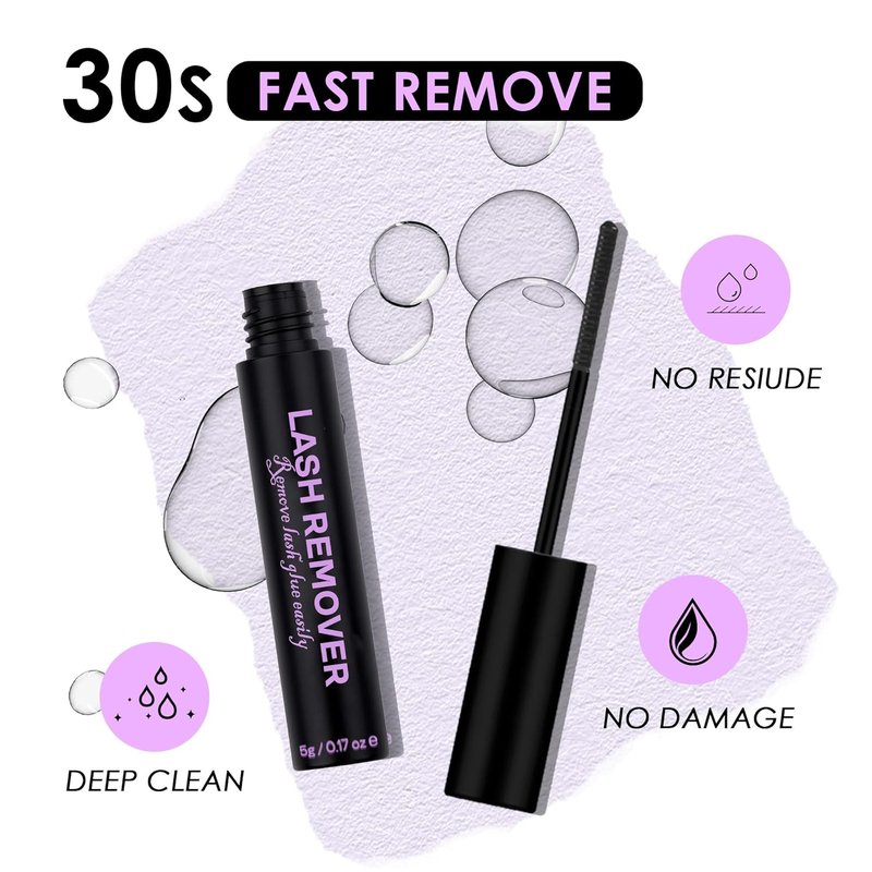 GAQQI Lash Bond & Seal | Waterproof 3-in-1 Eyelash Adhesive Kit for Strong Hold & Quick Removal - 2 Pcs