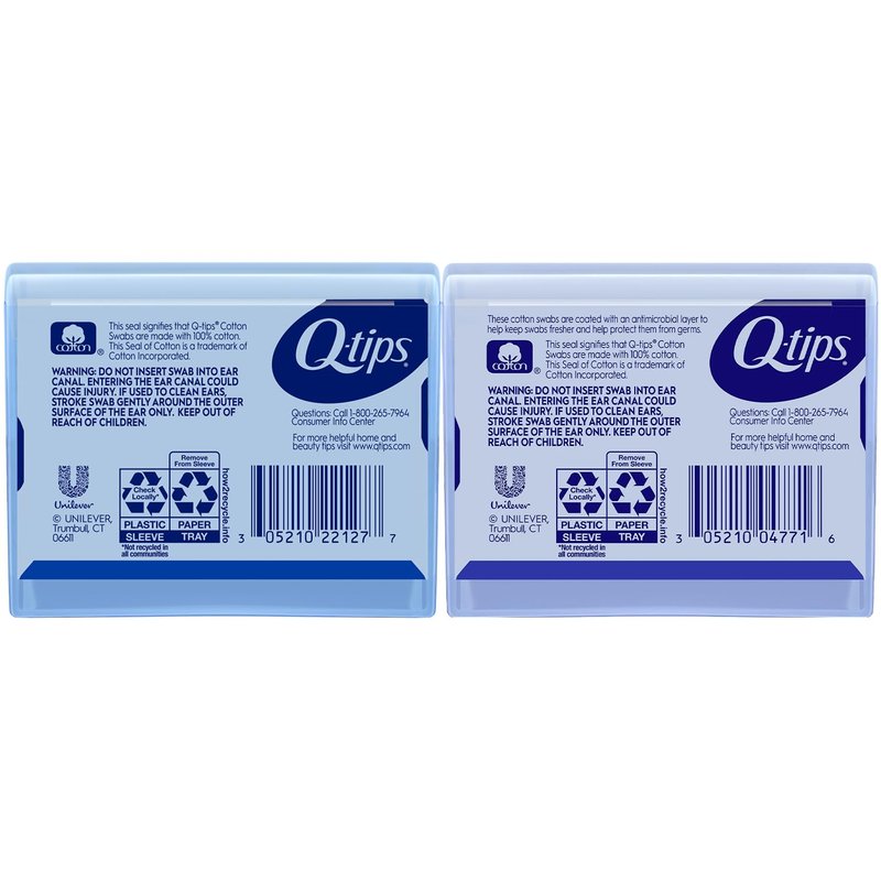 Q-tips Cotton Swabs Purse Pack Bundle (Hygiene Shield & Original), Household Essentials, Beauty & Personal Care, 30 Ct Ea