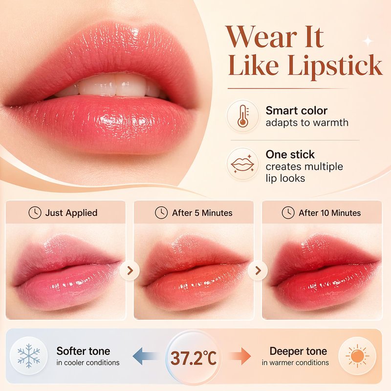 Lipstick,Signature Lipstick,PH Lipsticks Color Changing,Deep Nourishment, Keeping Makeup