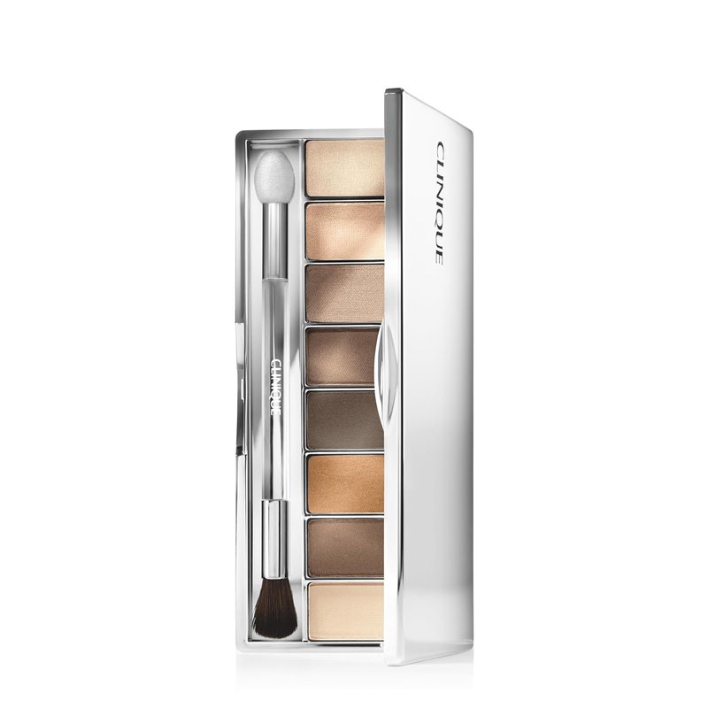 Clinique All About Shadow Eye Shadow Palette - 8 Silky Buildable Shades | Black Honey, Pink & Nude Honey