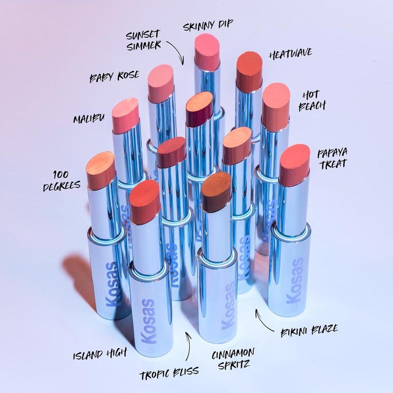Kosas Moisturizing Shiny Sheer Lipstick - Ceramides, Hyaluronic Acid & Mango Butter | 100 Degrees