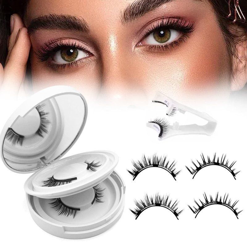 Meylora Magnetic Lashes,Magnetic Eyelashes with Applicator,2026 New Magnet Lashes Natural Look,Reusable No Glue Needed Soft Lashes Kit(02+04)