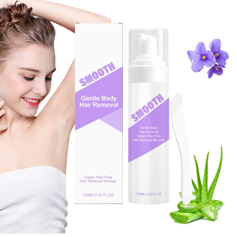 Hair Removal Spray, Smooth Hair Removal Spray for Women, Gentle Formula for Legs, Arms, Chest, Underarms & Bikini Line, Smooth-Looking Skin