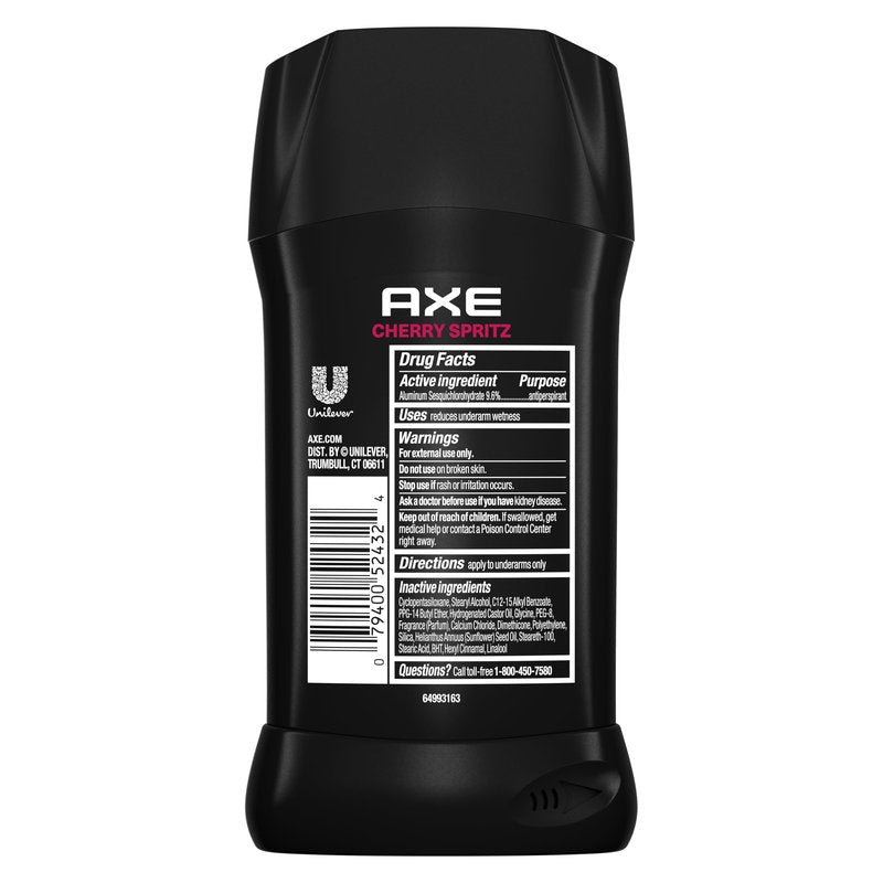 AXE Fine Fragrance Collection Antiperspirant Deodorant for Men Cherry Spritz 72 Hour Sweat & Odor Protection 2.6 oz