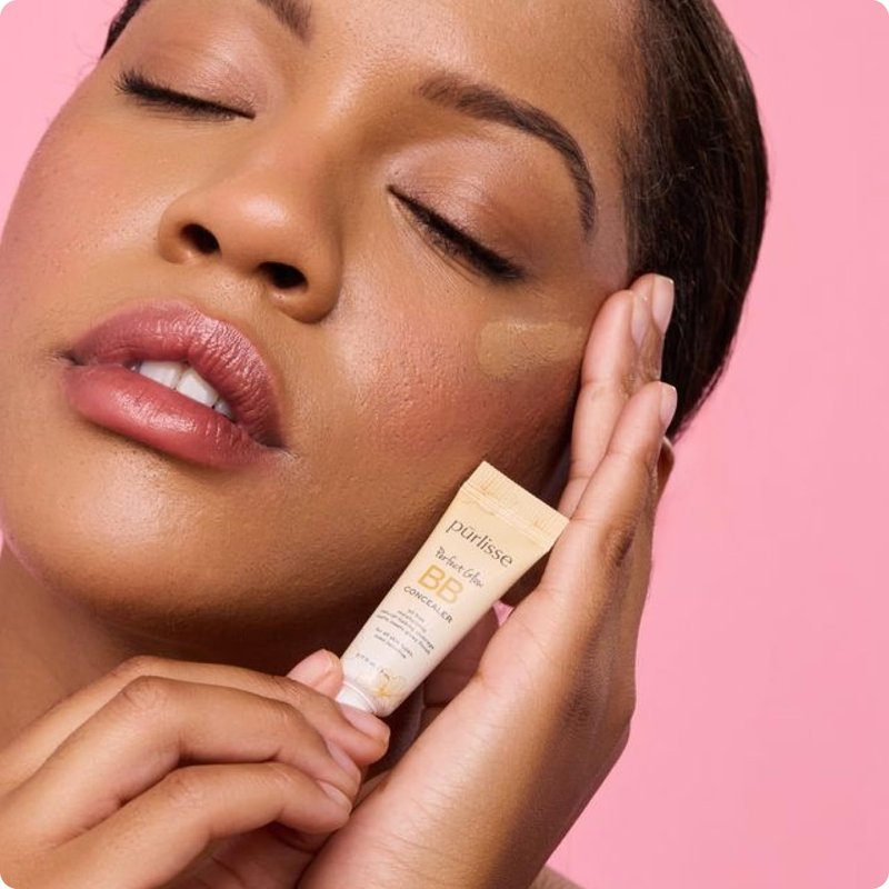 Pūrlisse Perfect Glow BB Cream Concealer - Hydrating Oil-Free Under Eye Concealer with Jasmine & Goji - Fair (0.34 oz)